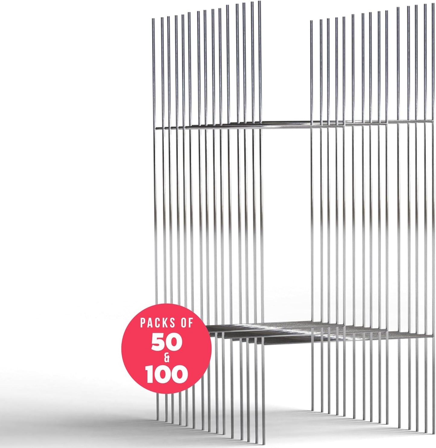 100 Pack 10"x24" H-Frame Yard Sign Stakes – Heavy Duty 9-Gauge Galvanized Steel Stakes for Corrugated Plastic Signs, Ideal for Election Campaigns, and Outdoor Advertising - Easy Installation