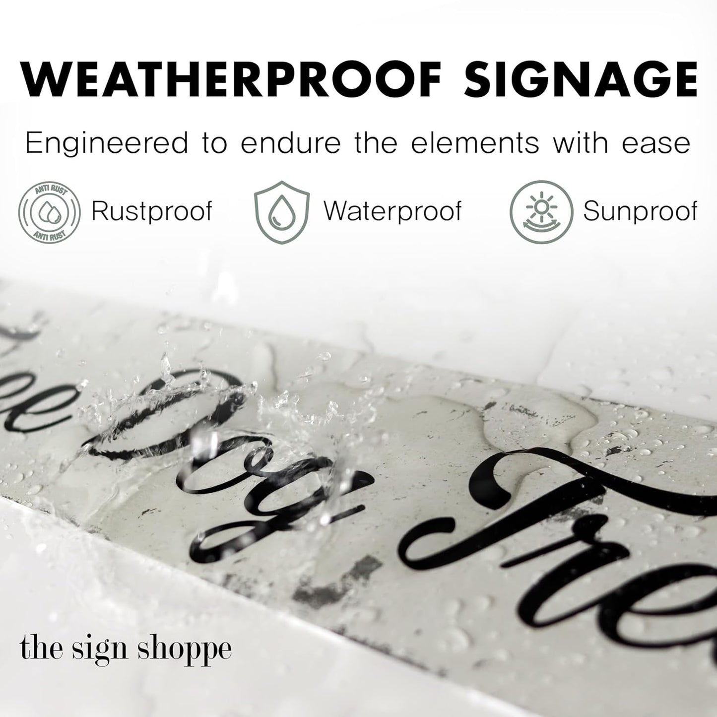 Rustic Custom Metal Sign - Custom Sign for Indoor or Outdoor Use (Rustic Black Border)