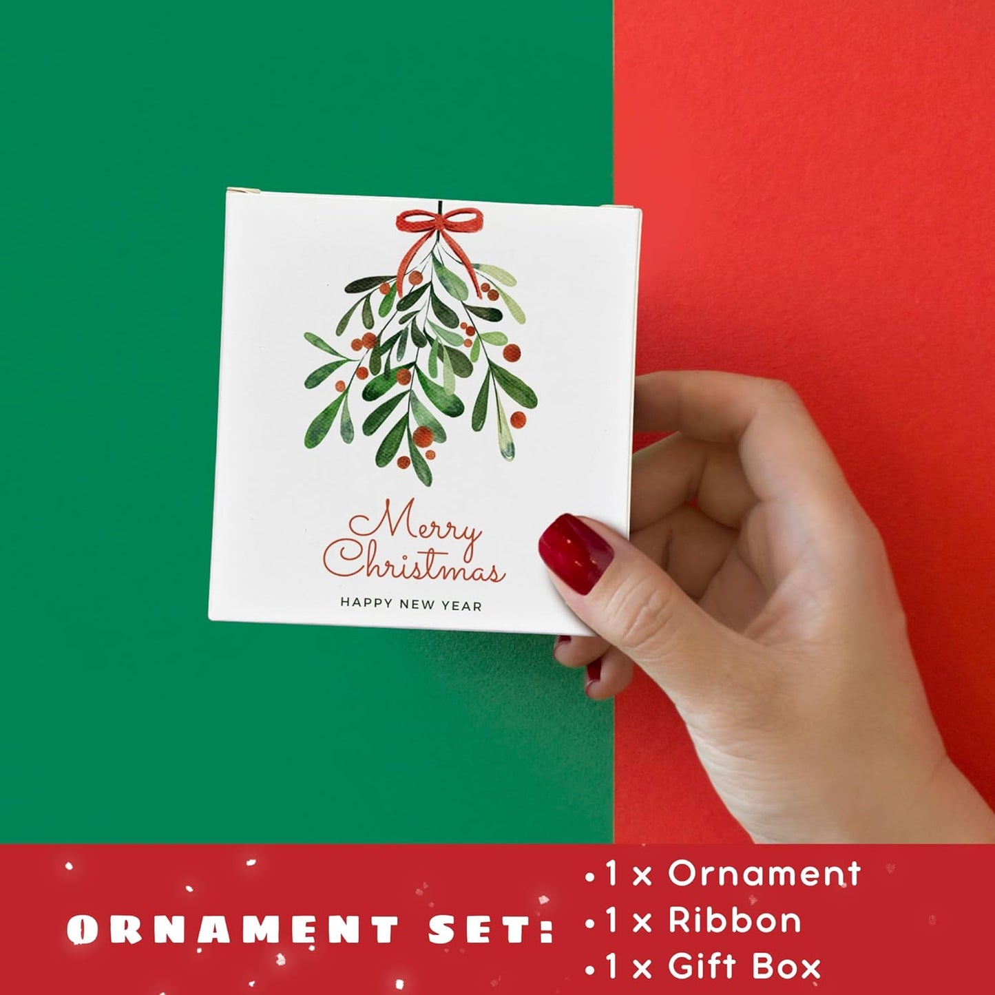 Grandparents Ornament - Grandma Grandpa Ornaments - Promoted to Grandma Grandpa 2024 Ornaments - Ceramic Ornament