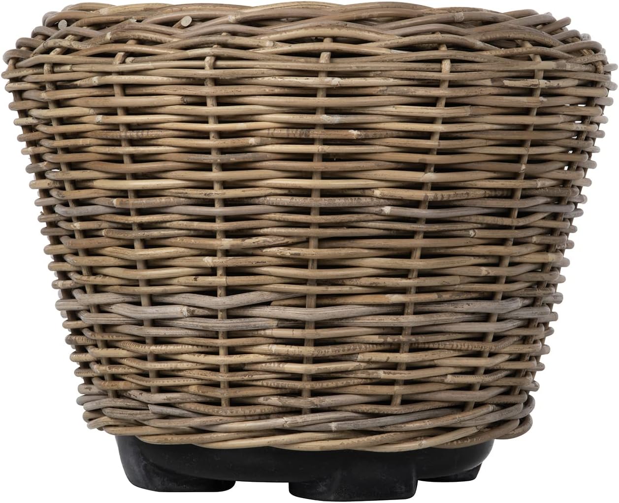 Rattan Kobo Indoor Outdoor Planter Basket with Plastic Pot Large 65 Gallon Soil Capacity