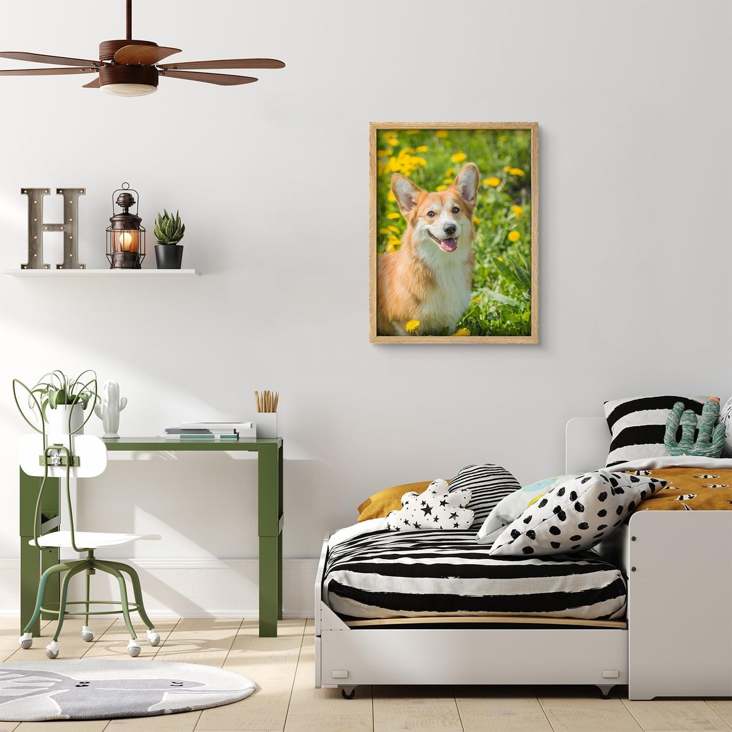 NWT Custom Framed Poster Prints with Your Any Photos, Personalized Canvas Pictures for Wall to Print Framed - 11"x14" Natural