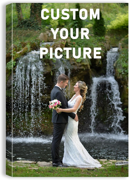 xzartdiy Custom Canvas Prints with Your Photos - Personalized Picture Print Customized Gifts for Family Home Office Wall Art Decor, Wrapped Canvas 24x36inch