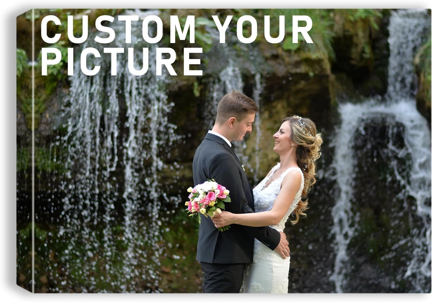 xzartdiy Custom Canvas Prints with Your Photos - Personalized Picture Print Customized Gifts for Family Home Office Wall Art Decor, Wrapped Canvas 28x20inch