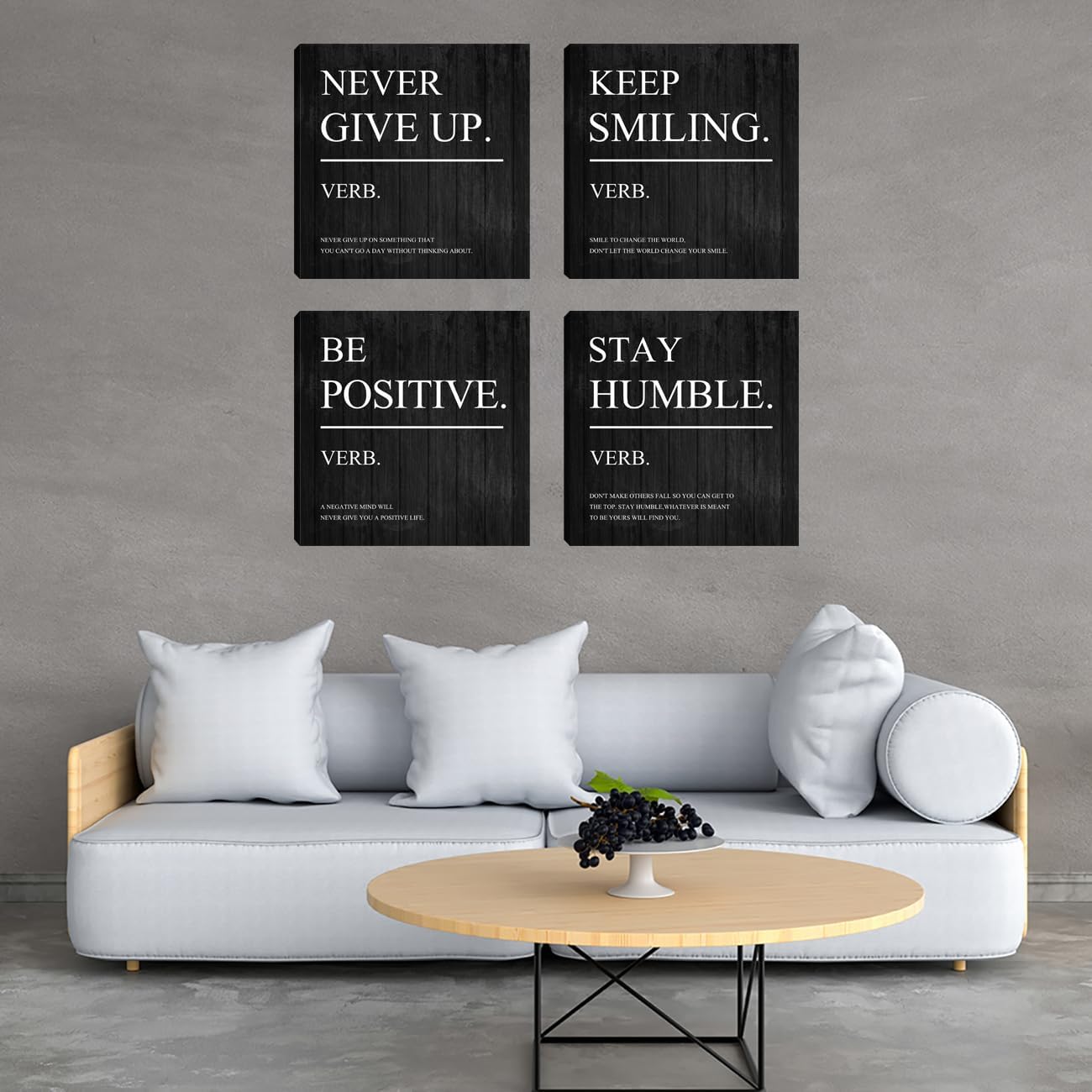 Inspirational Canvas Wall Art, Quotes Motivational Wall Decor Print Pictures for Office Wall Decor, Entrepreneur Poster Framed Artwork for Women Men Home Bedroom Living Room Decor Decoration 16”X16”X4