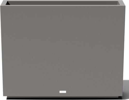 Veradek Block Series Span Plastic Planter - Tall Rectangular Planter for Indoor or Outdoor Patio/Porch, Gray, 30" in Height, 10" in Width, 38" in Length
