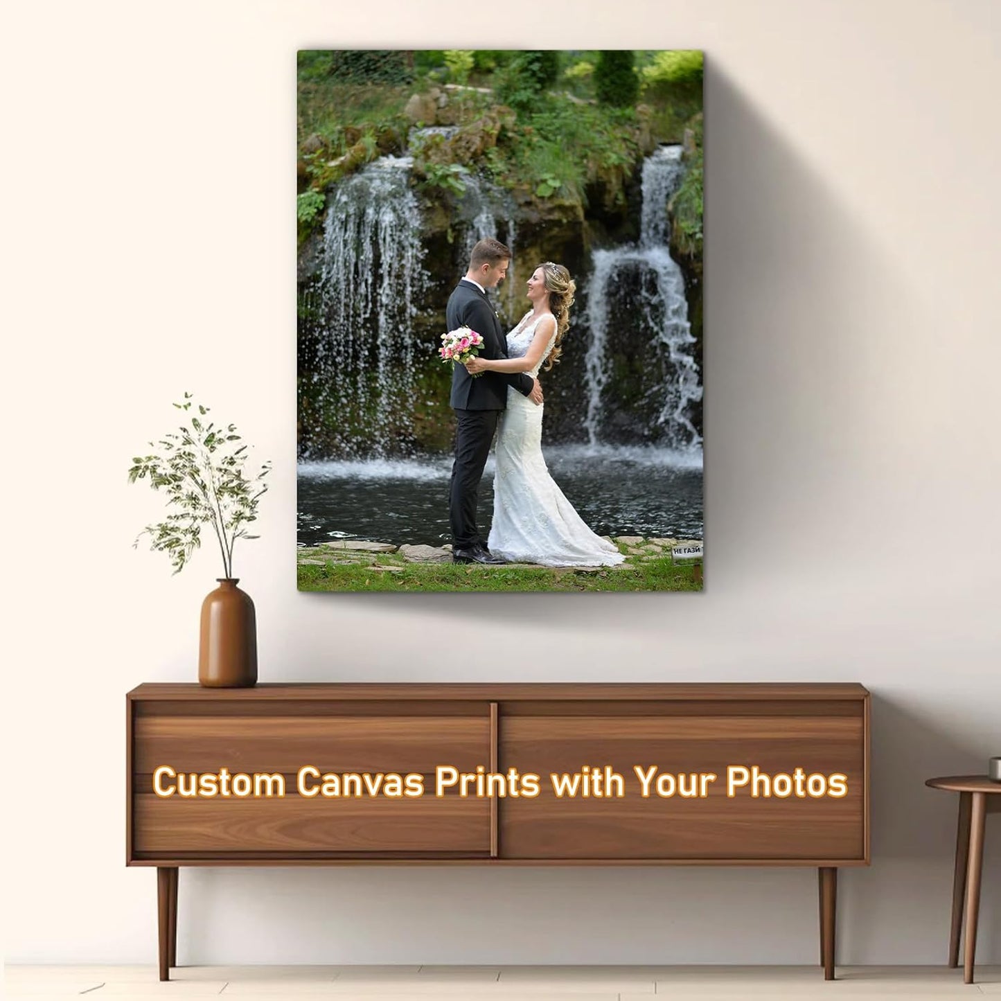 xzartdiy Custom Canvas Prints with Your Photos - Personalized Picture Print Customized Gifts for Family Home Office Wall Art Decor, Wrapped Canvas 24x32inch