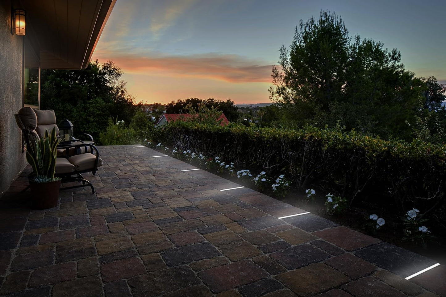 LUMENGY Paver Light Slim 0.5x9 Inch (0.55 x 8.85 inches) Glare-Free Steel Lighting for Pavers, Brick, Walls, Driveways, Walkways & Pathways, 5000K Daylight, Waterproof, Drive-Over, 12V AC/DC Wired.