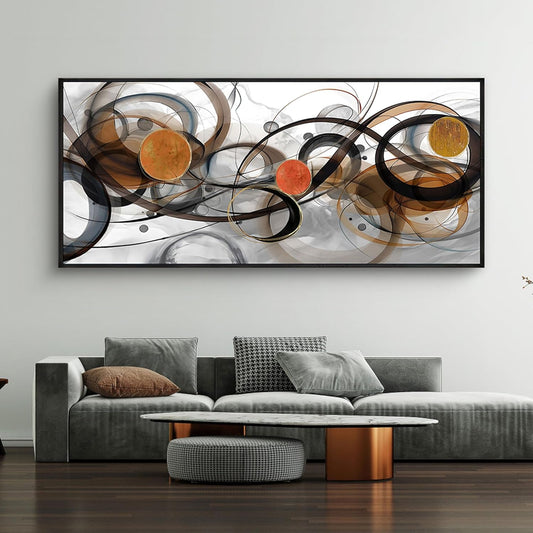 XLSJERST Large Wall Art for Living Room - Black and Gray Canvas Picture Framed Artwork for wall Modern Abstract Minimalist Paintings Oversize Wall Decor