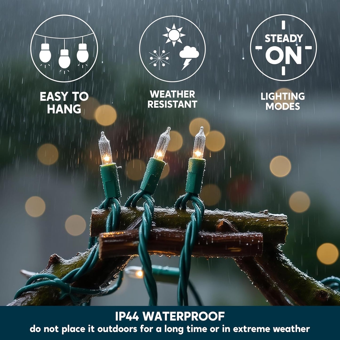 Joiedomi Clear Christmas String Lights Indoor,150 Count Mini Warm White Fairy Light,31.2FT Lighting Decor for Patio Dorm Classroom Bedroom Holiday Wedding Party Garland Birthday Festival,Green Wire