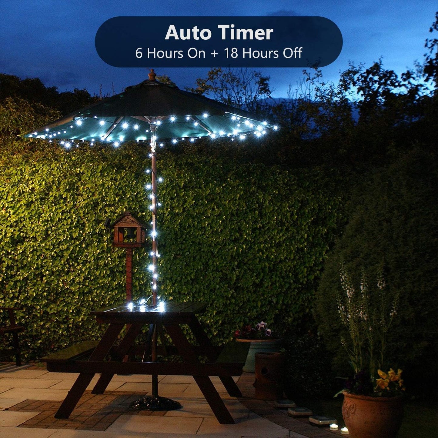 BrizLabs White Christmas Lights, 2 Pack 17.94ft 50 LED Battery Christmas String Lights with Timer, 8 Modes Christmas Tree Lights Indoor Outdoor Christmas Mini Lights for Christmas Tree Wedding Home