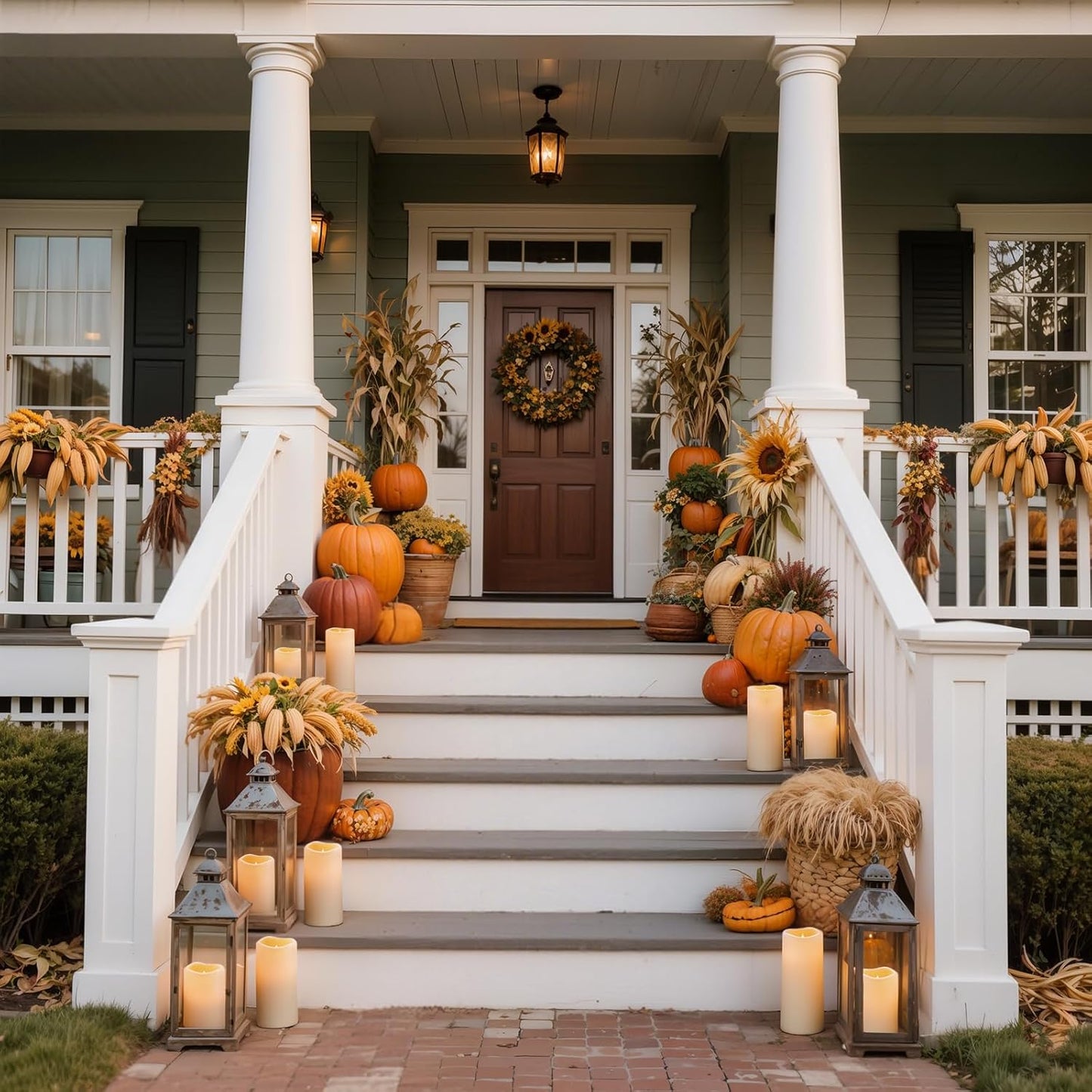 Homemory 4" x 10" Large Waterproof Outdoor Flameless Candles, Battery Operated LED Pillar Candles with Remote and Timers for Indoor Outdoor Lanterns, Long Lasting, Dark Ivory, Set of 2