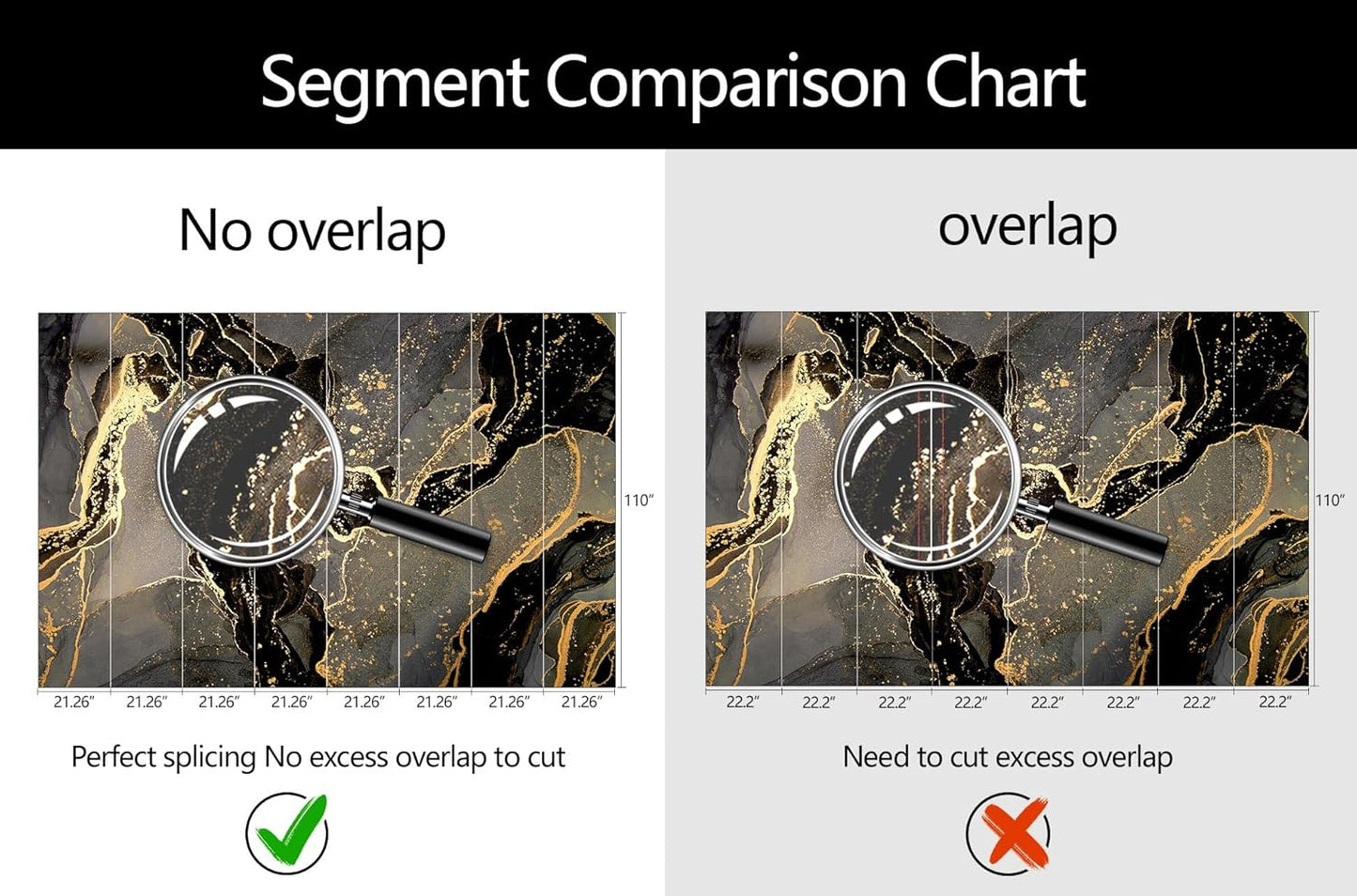 WFBHUA-Black and Golden Marble Wallpaper Modern Large Art Photo Wall Murals Living Room Bedroom Office (Not Peel and Stick)