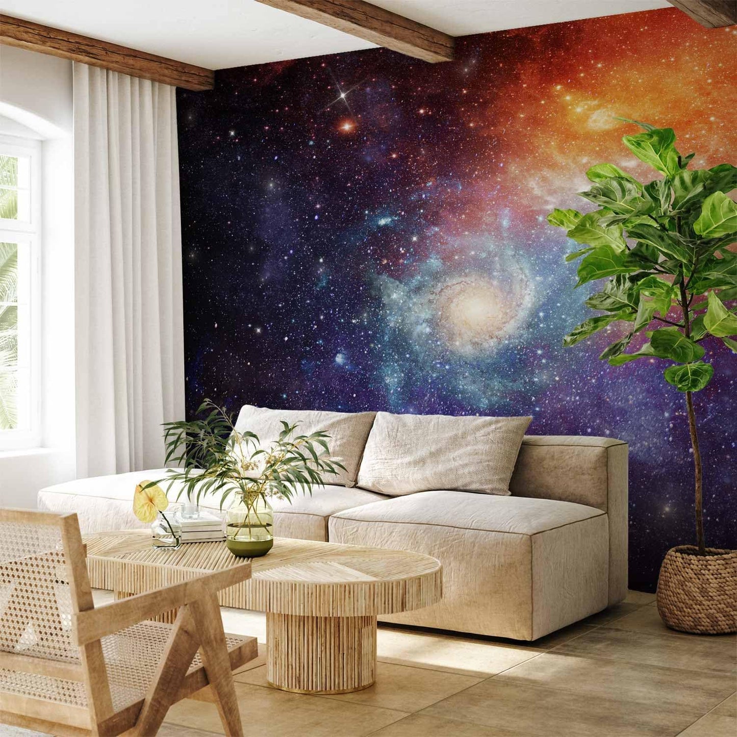 artgeist Wall Mural Cosmos Galaxy 173x124 in - Peel and Stick Self-Adhesive Wallpaper Removable Large Sticker Foil Wall Decor Print Picture Image Design f-C-0101-a-a