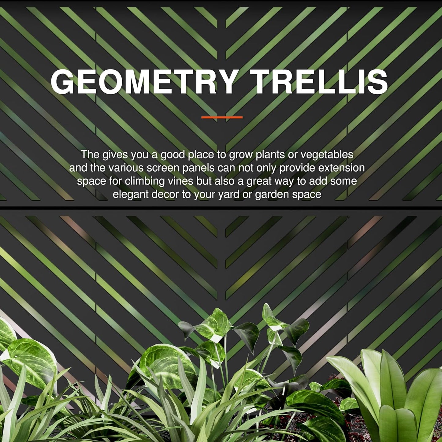 Casaphoria Metal Raised Garden Bed with Trellis and Wheels, 47"x47"x16" Planter Box for Climbing Plants, Vegetables & Vines, Features Drainage Holes and Privacy Screen (Black-Parallel)