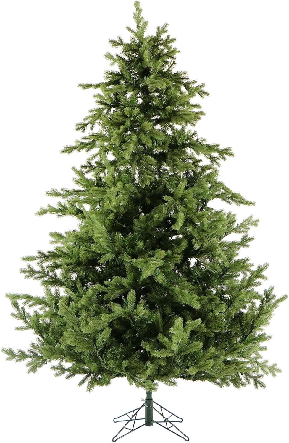 Fraser Hill Farm 10-Ft. Foxtail Pine Artificial Christmas Tree with Stand, Unlit Foldable Fake Tree with Realistic Foliage for Home Decoration
