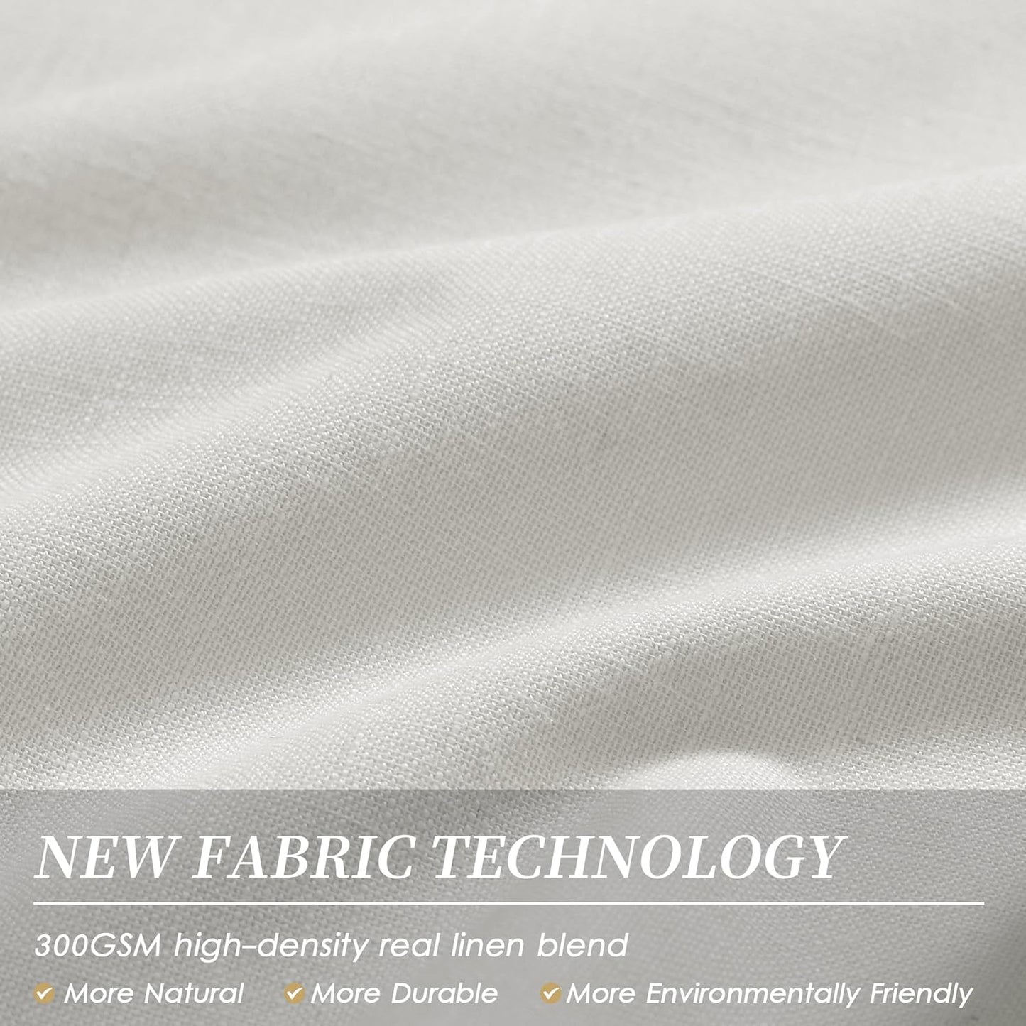 Ivory White Black Out Curtains 72 Inch Long for Bedroom Window Room Darkening Full Light Blocking Curtains Back Tab Neutral Elegant Off White Blackout Curtain Thermal Insulated Linen Drapes 52x72