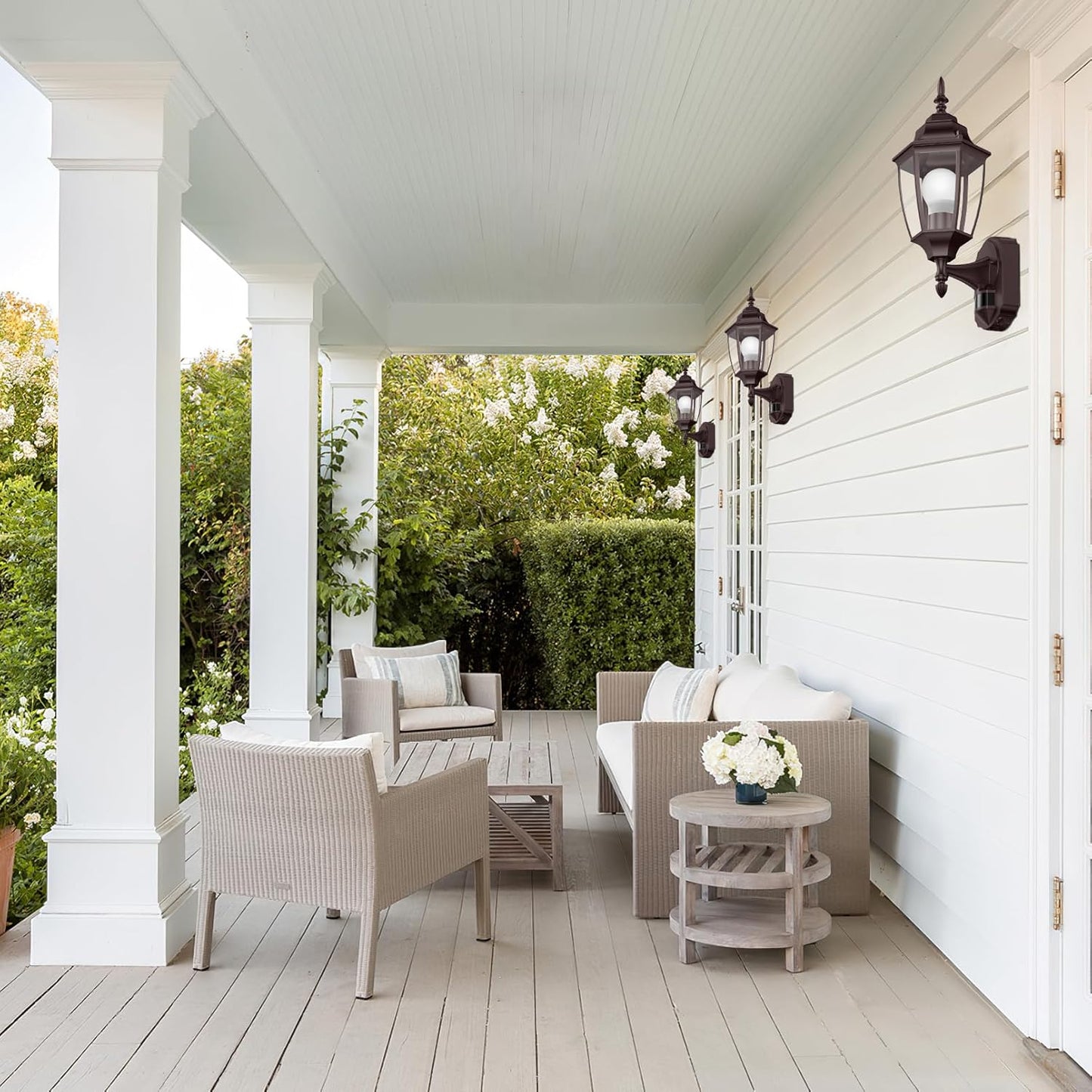 Lamomo Outdoor Wall Sconce, 2 Pack Dusk to Dawn Motion Sensor Bronze Outdoor Light Fixtures Wall Mounted, Exterior Aluminum Waterproof Porch Lights for Patio Front Door Garage