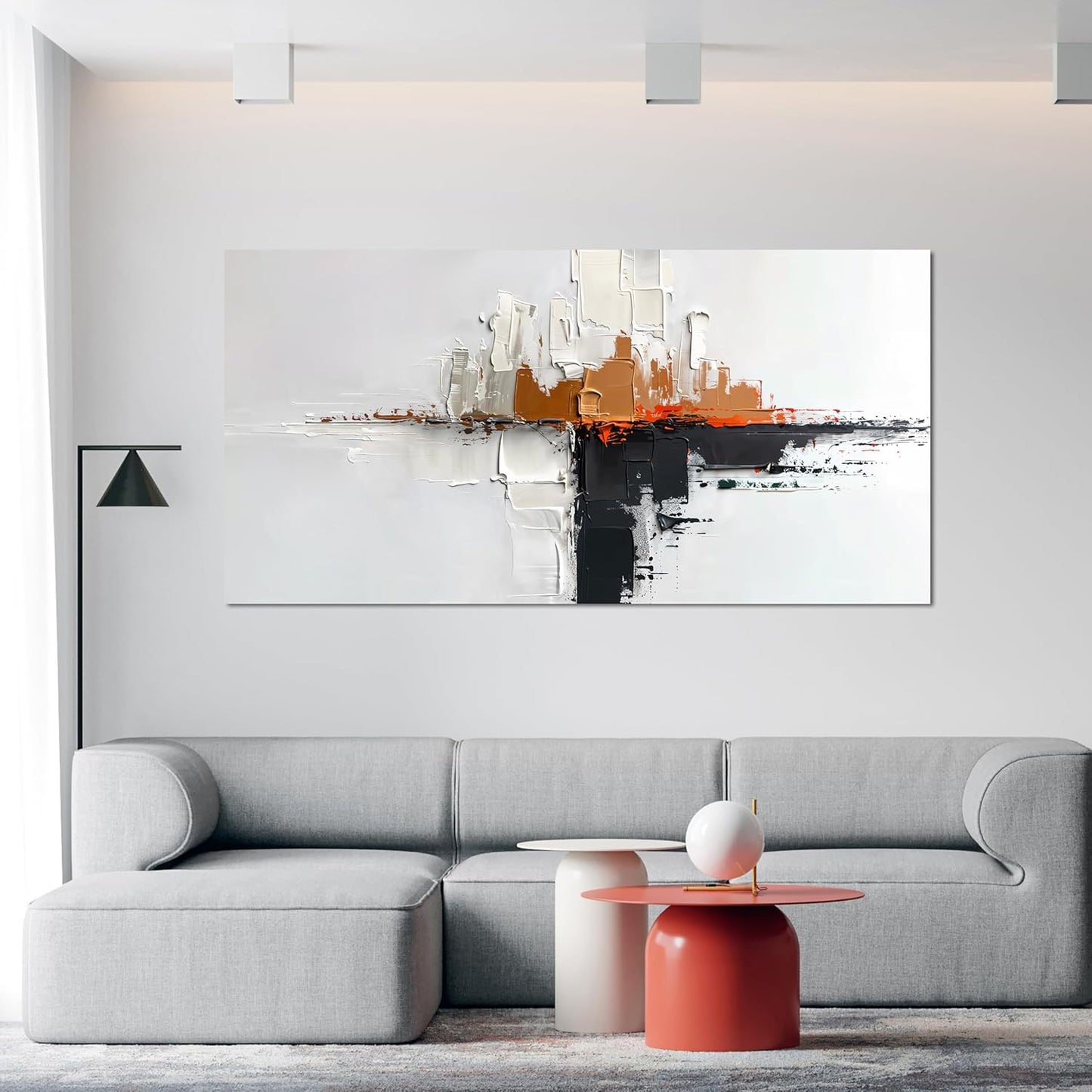 Canvas Wall Art Decor Modern Wall Art Pictures for Living Room Abstract Canvas Art Wall Decor Minimalist Black and White Wall Art Prints Artwork for Walls Office Room HomeDecor Aesthetic 20" X 40"