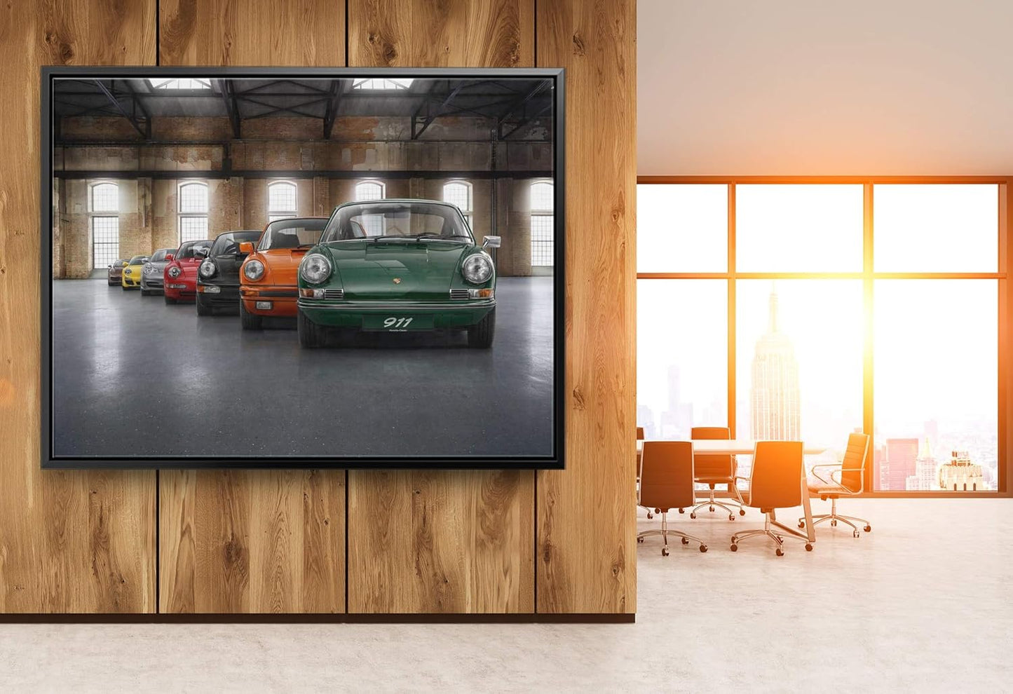 Porsche Car 911 Color Revolution Canvas Art Print Picture Wall Home Decor - Various Sizes (18in x 12in Gallery Wrapped)
