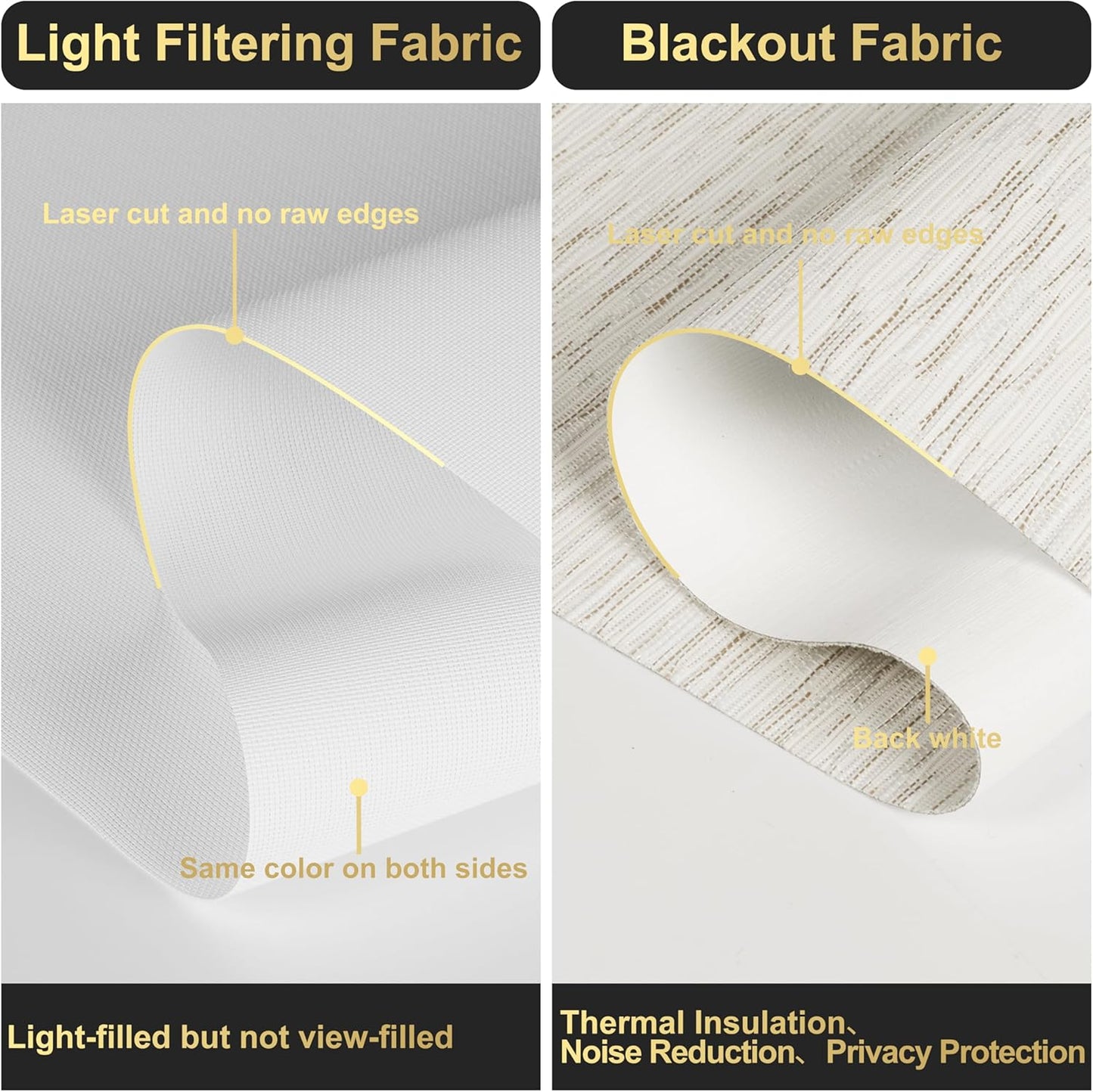 BERISSA Dual Roller Shades with Cassette Valance,Blackout and 5% Light Filtering,Day and Night Shades for Home Office. Beige & White.Custom Sizes