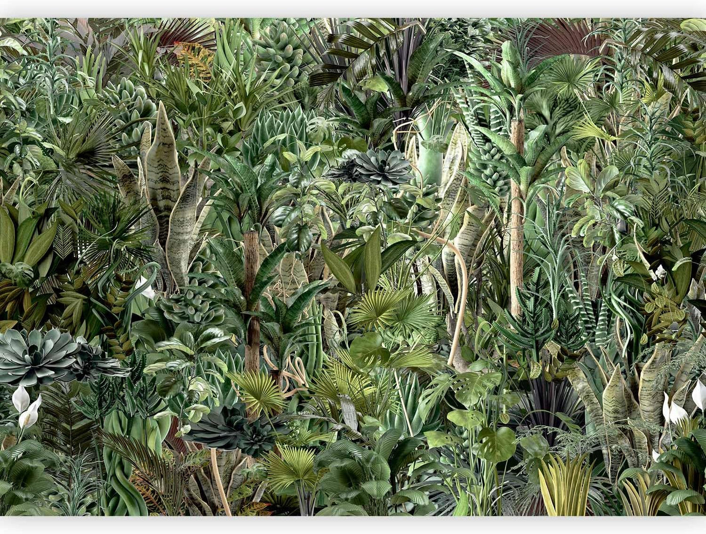 artgeist Wall Mural Leaves 173x124 in - Peel and Stick Self-Adhesive Wallpaper Removable Large Sticker Foil Wall Decor Print Picture Image Design Plants Abstract Nature Botanical b-C-0858-a-a