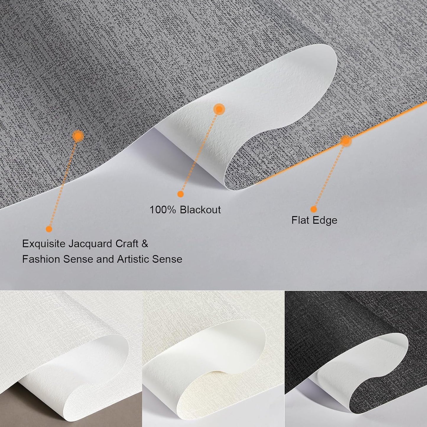 Persilux Blackout Roller Shades for Indoor Windows with Upgraded Cassette, Cordless Shades Window Blinds Pull Down for Doors, Easy to Install for Office/Living Room/Bedroom, Grey(81" W x 64" H)