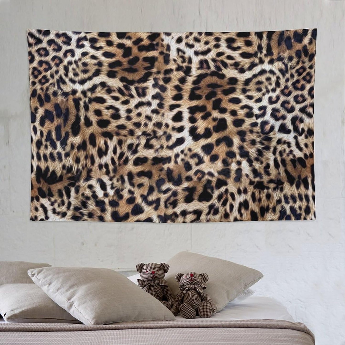HZOHNAGO Leopard Print Tapestry Nature Wildlife Vintage Cheetah Fur Spot Animal Skin Wild Animals Spots Printed Wall Tapestry Painting Wall Hanging for Bedroom Living Room Dorm 90" W x 60" H