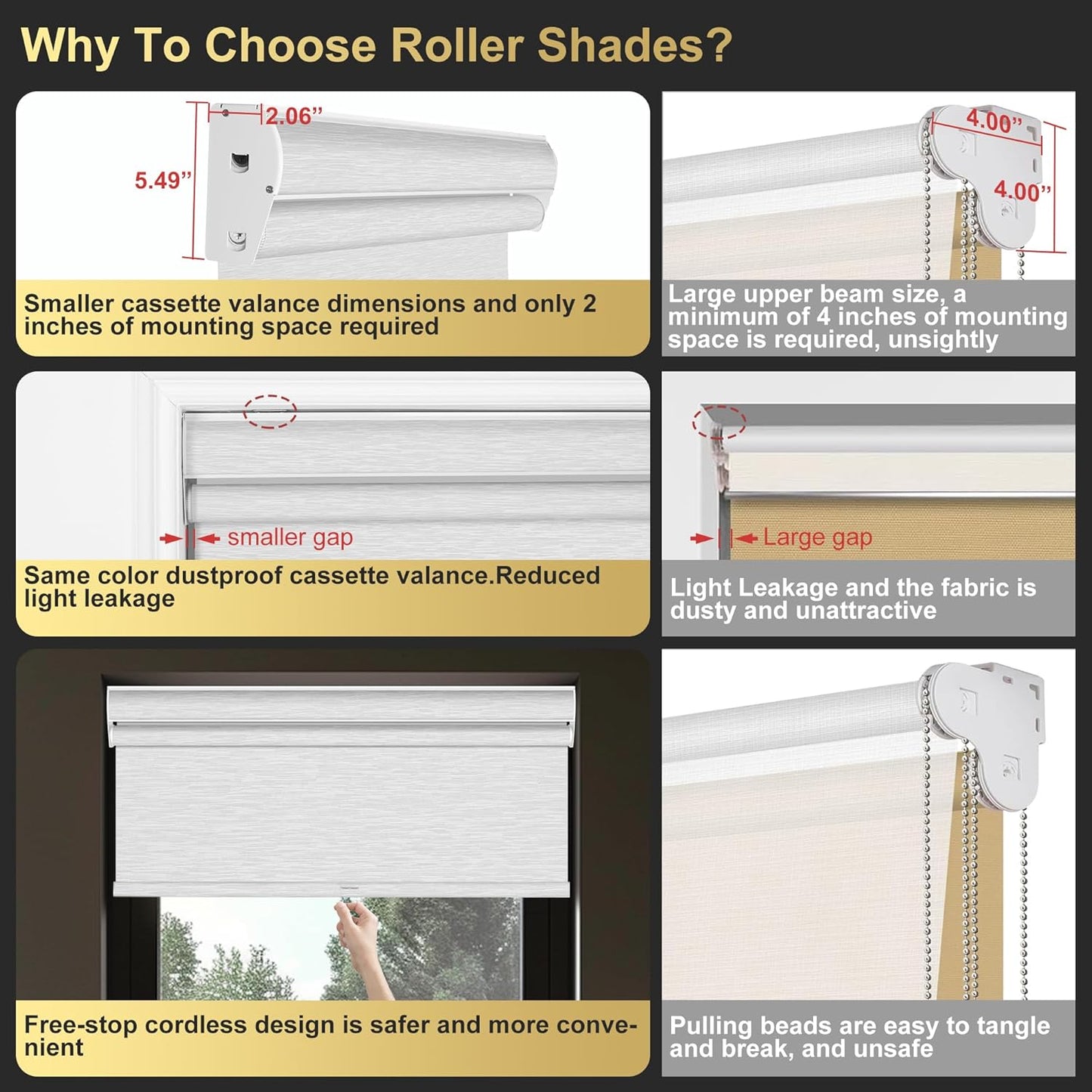 BERISSA Cordless Double Roller Shades with Cassette Valance, Blackout and Light Filtering, Day and Night Shades for Home Office Door. Striped Jacquard White. 31 W x 56" H