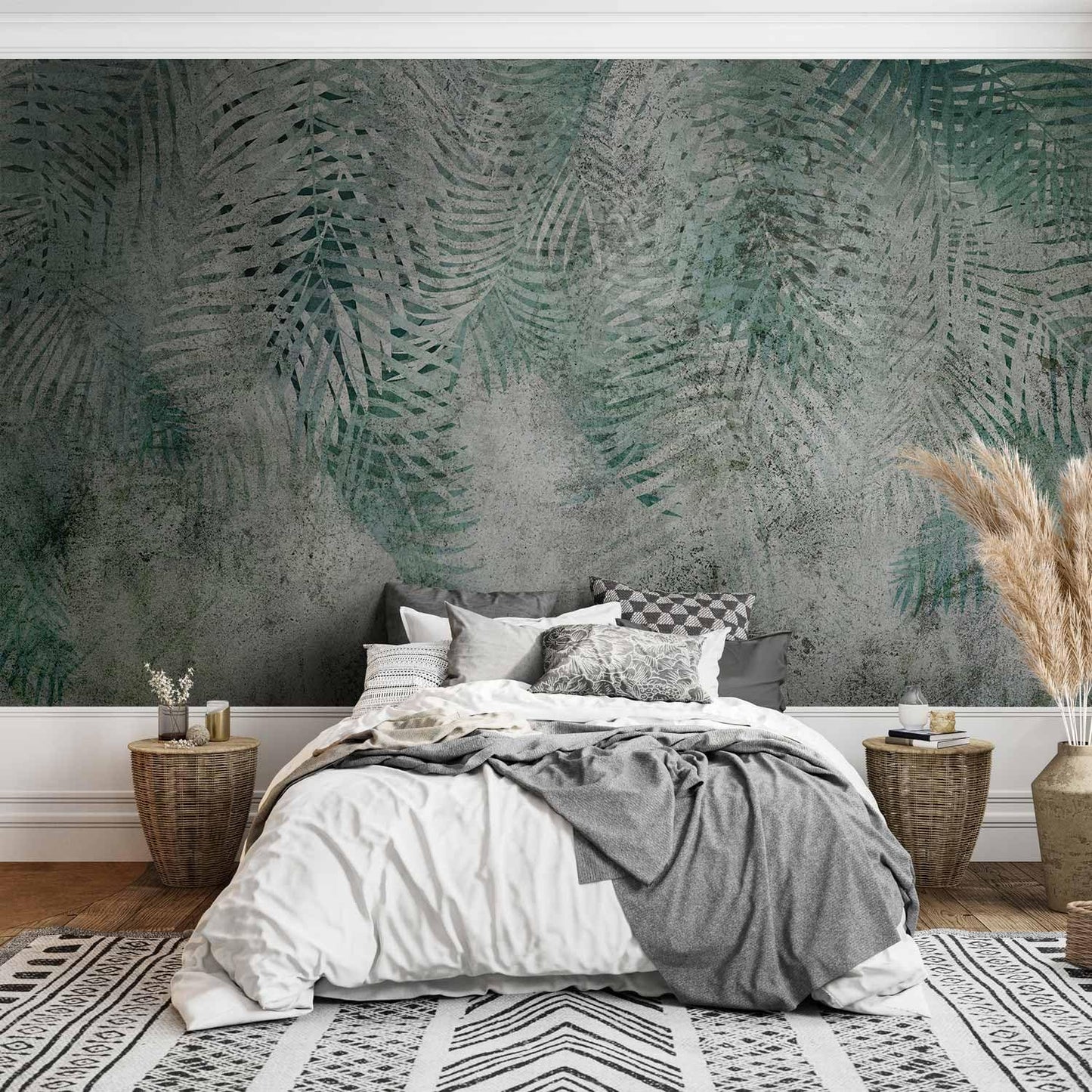 artgeist Wall Mural Leaves 138x101 in - XXL Non-Woven Wallpaper Fleece Wall Decor Photo Print Picture Image Design Nature Botanical Plants Palm Abstract b-C-0861-a-a