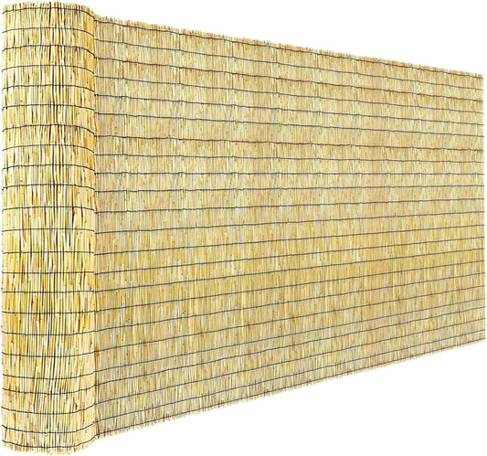 Bamboo Privacy Fence, Decorative Bamboo Fence Rolls 6 Feet High, Natural Reed Screens Outdoor for Patio Garden Backyard Balcony, 6 x 10 FT