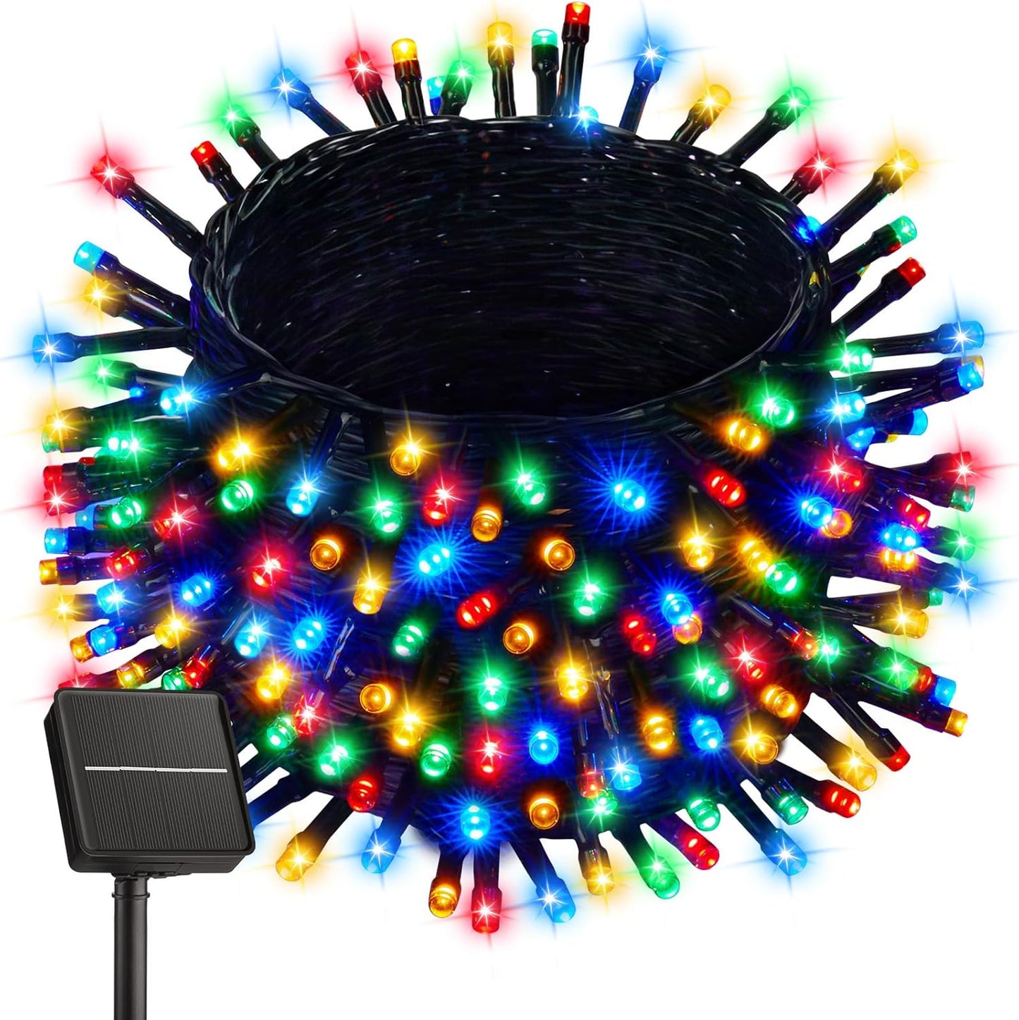 Brightown Solar String Light for Outside, 50 FT 120 LED Extra-Bright Solar Lights Outdoor, Solar Outdoor String Lights Waterproof with 8 Lighting Modes for Yard Tree Garden Decorations(Multicolor)