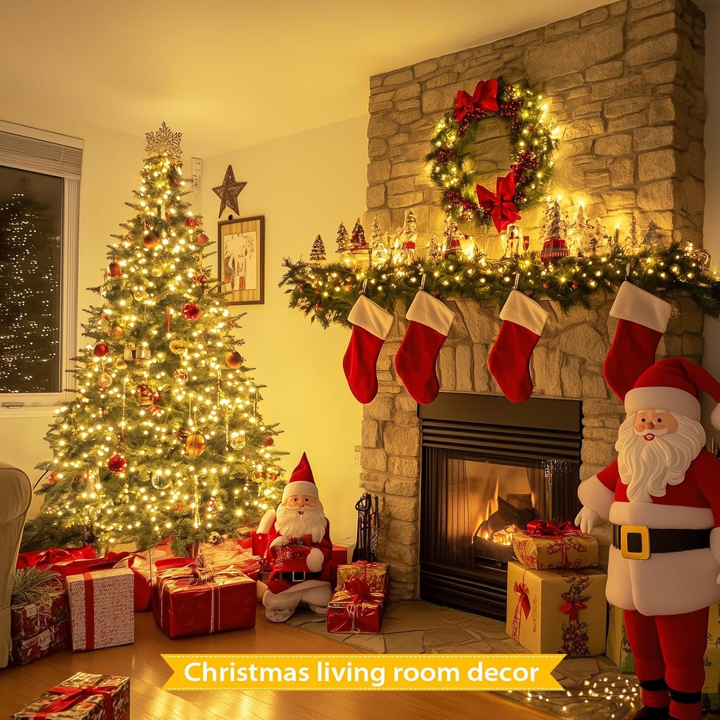 JMEXSUSS 66ft 200 LED Christmas Lights Outdoor, Warm White Christmas Tree Lights Indoor Plug in, 8 Modes Twinkle String Light for Outside Bedroom Wedding Party Classroom Dorm Ceiling Home Decorations