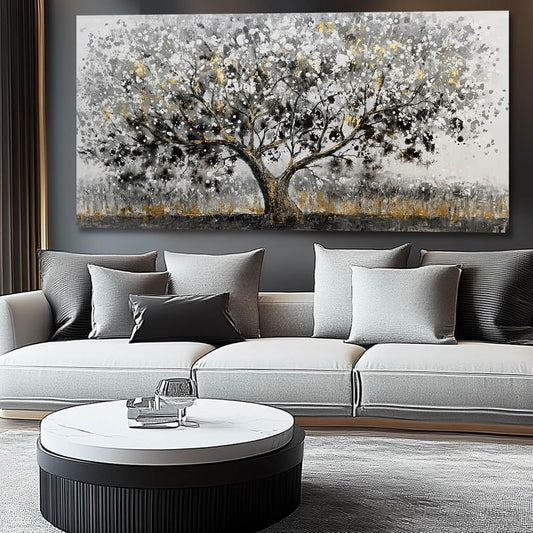 SDYA Tree Prints for Wall Decor Gold Large Paintings Vintage Home Decor 29"x58" Kitchen Pictures for Wall Artwork for Living Room