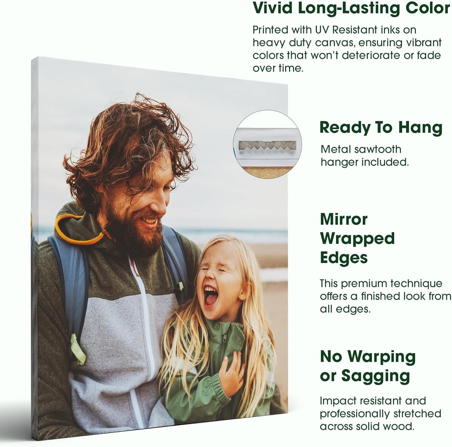 BuildASign Custom Canvas Prints with Your Photos – Personalized Picture To Canvas Wall Art, Perfect for Home Decor, Gifts & Keepsakes, Ready to Hang (16" L x 20" W x 1.5”D)