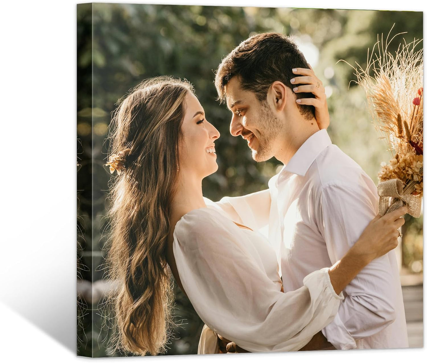 WayToLight Custom Canvas Prints with Your Photos Framed Personalized Picture Canvas Prints Wall Art Ideal for Home Decor Christmas Family Gifts (20" x 20")