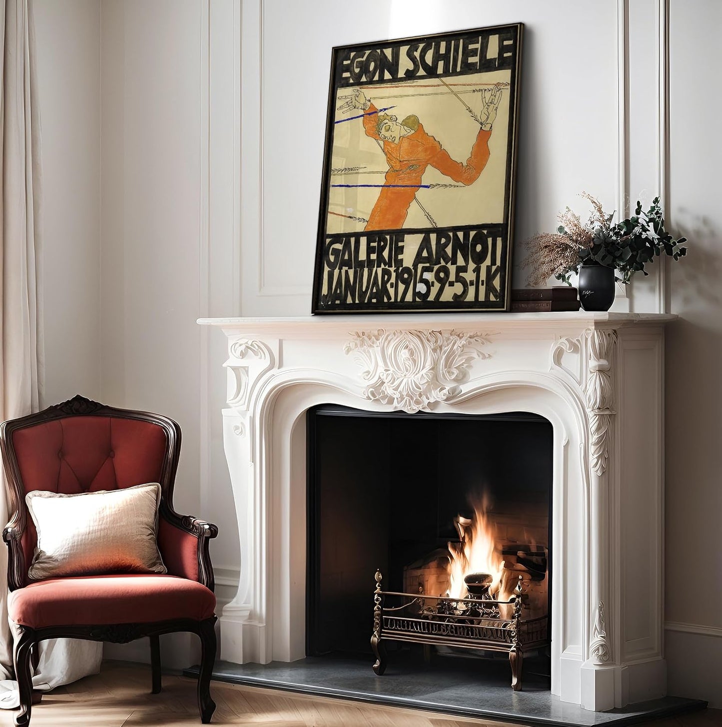 Poster Master Vintage Painting Poster - Retro Expressionism Print - Self Portrait as the Martyred St Sebastian - 11x14 UNFRAMED Wall Art - Gift for Artist, Friend - Wall Decor for Home, Office