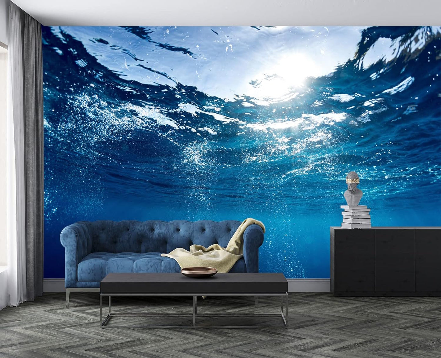 Sunlight Shining into The sea Wall Mural Wallpaper for Bedroom 103" x 69"