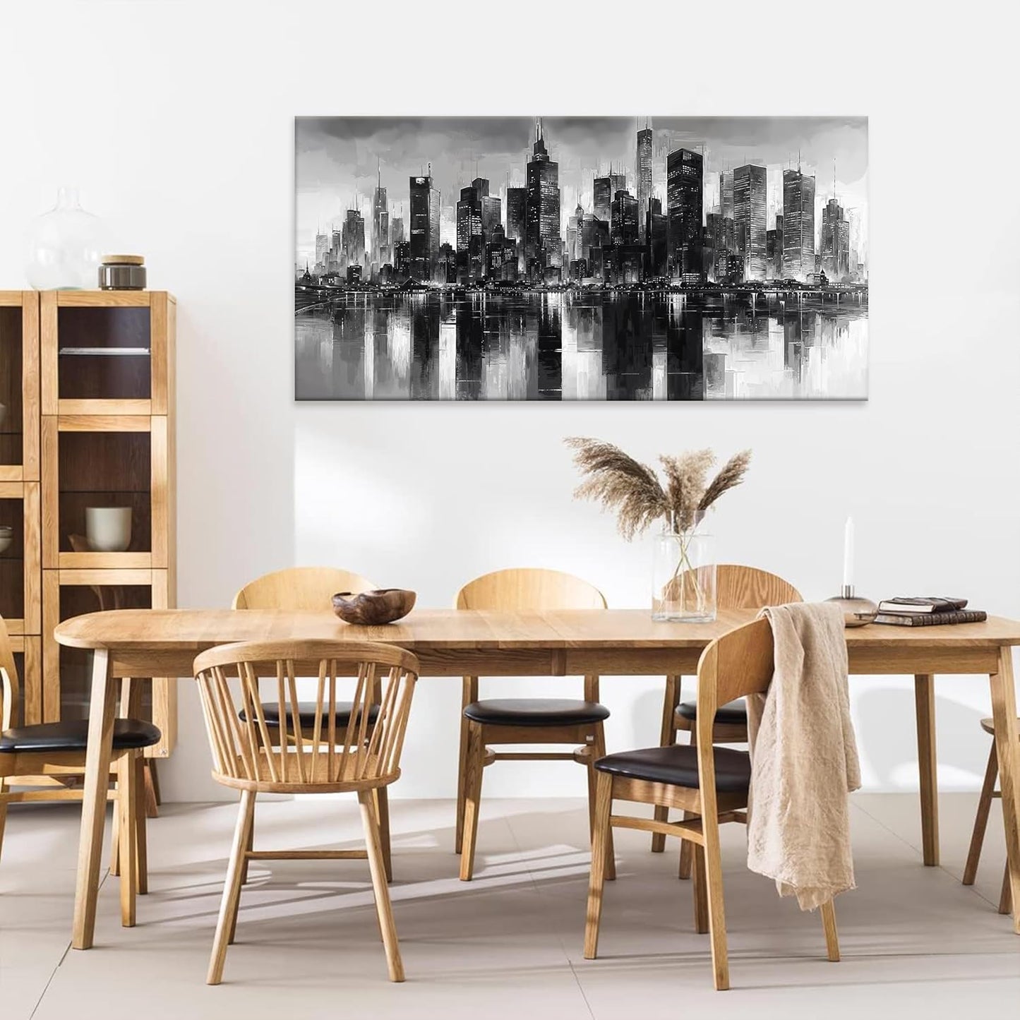 New York City Wall Art Brooklyn Bridge Wall Art For Living Room Print Modern Cityscape Canvas Art Wall Decor Paintings Picture For Bedroom Office Home Wall Decor Chicago Artwork For Walls 24 × 48 In