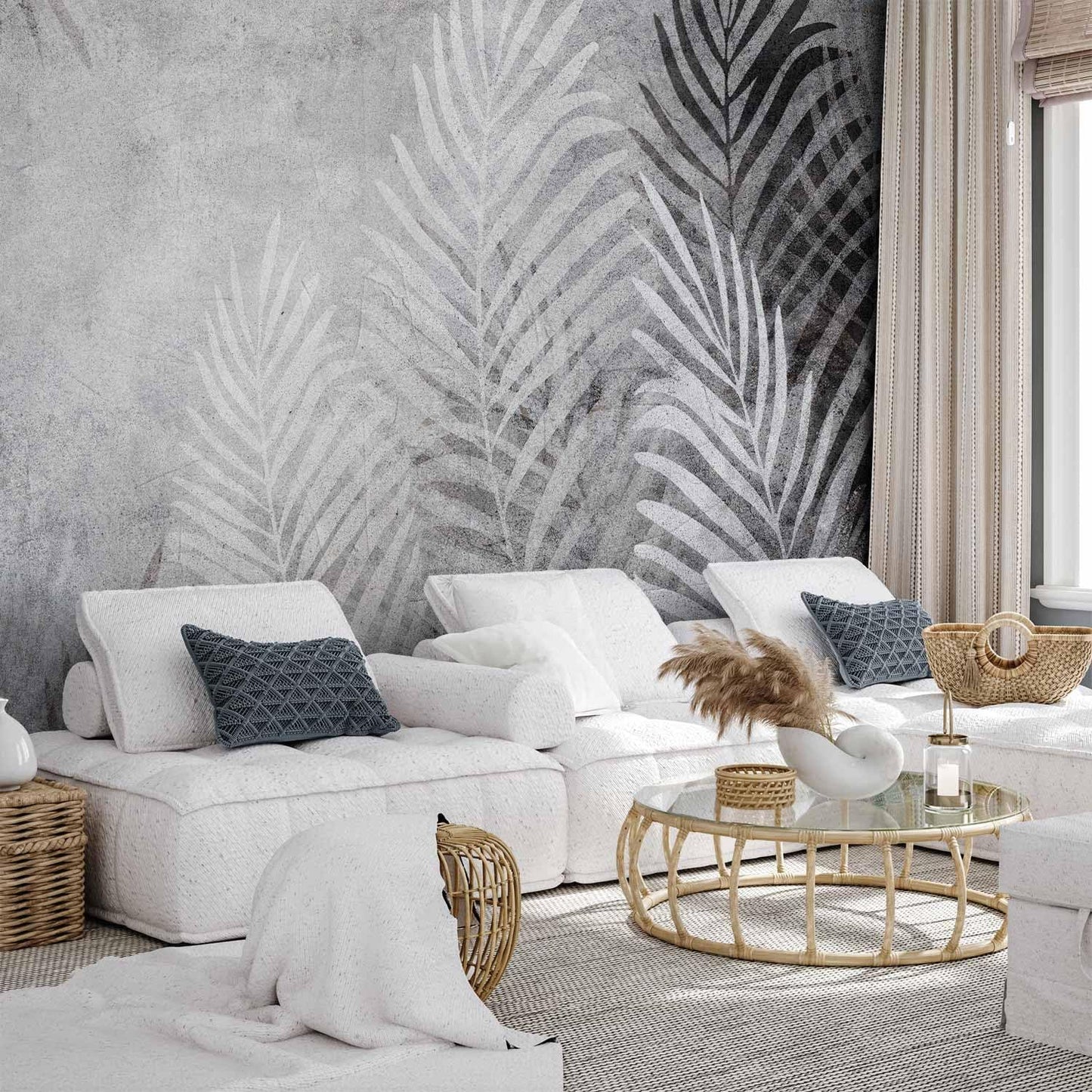 artgeist Wall Mural Leaves 177x124 in - XXL Non-Woven Wallpaper Fleece Wall Decor Photo Print Picture Image Design Palm Abstract Nature Botanical b-C-0855-a-a