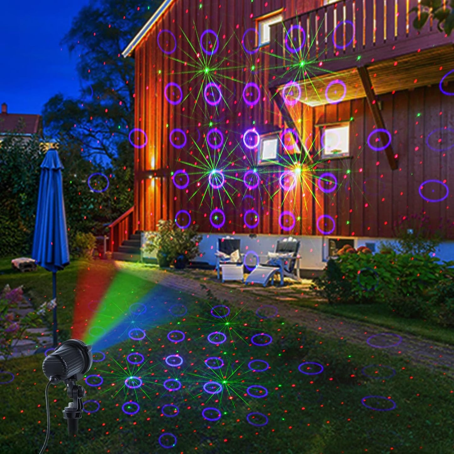 Outdoor Laser Christmas Projector Lights 18 Pattern Decorative Laser Projector for Home and Garden