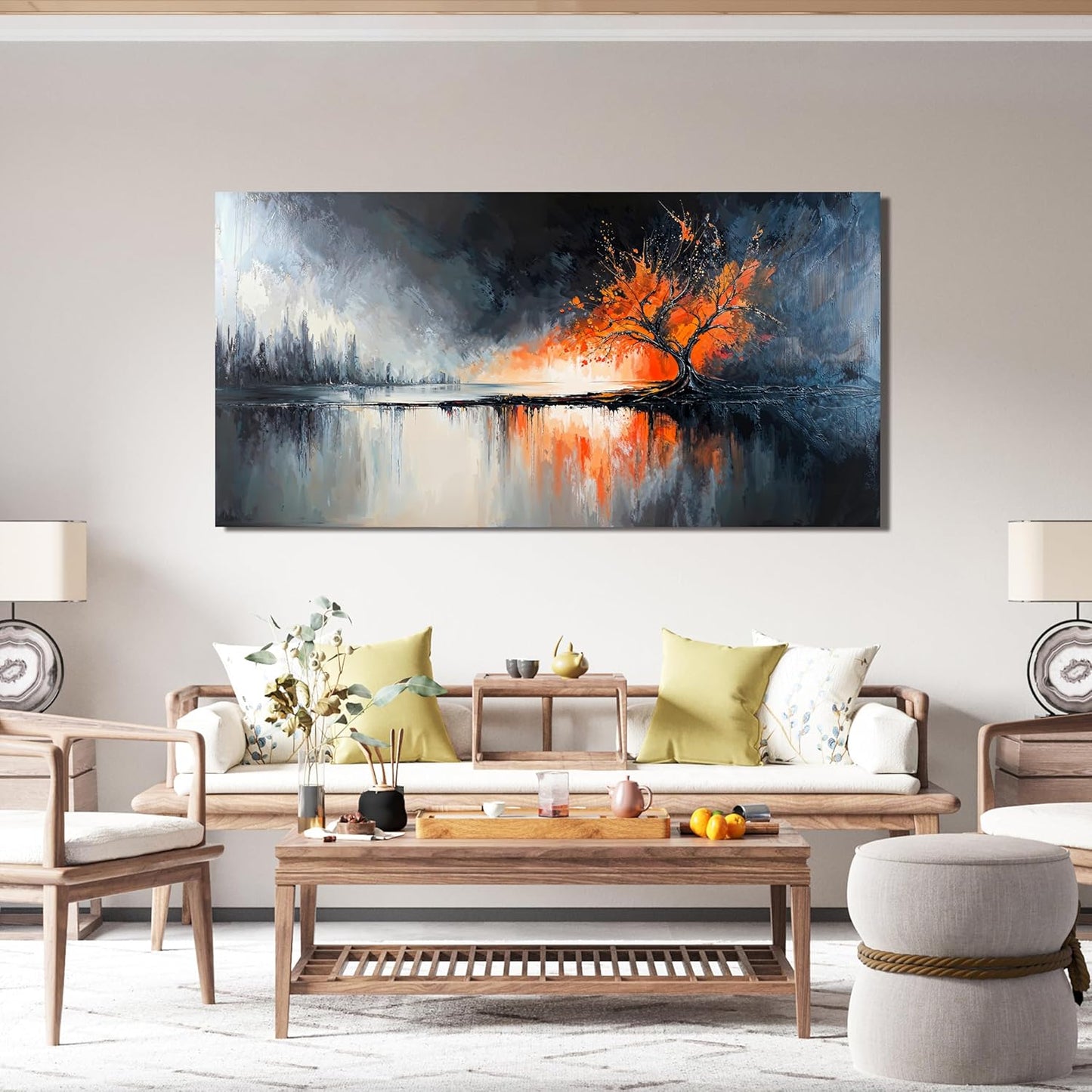 Canvas Wall Art Decor Black and White Wall Art Prints Modern Tree of Life Wall Art Canvas Art Wall Decor Wall Art Decorations Pictures for Living Room Artwork for Walls Home Office Decor 20" X 40"