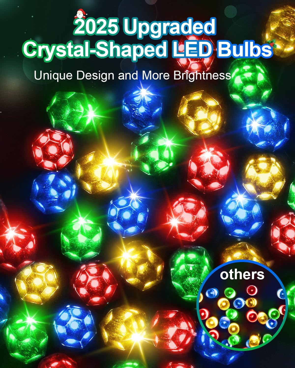 158 FT 480 LED Christmas Tree Lights, String Lights Green Wire with 8 Modes, Timer and Memory, Plug in Outdoor Waterproof Twinkle Lights for Indoor Yard Xmas Holiday, Multicolor