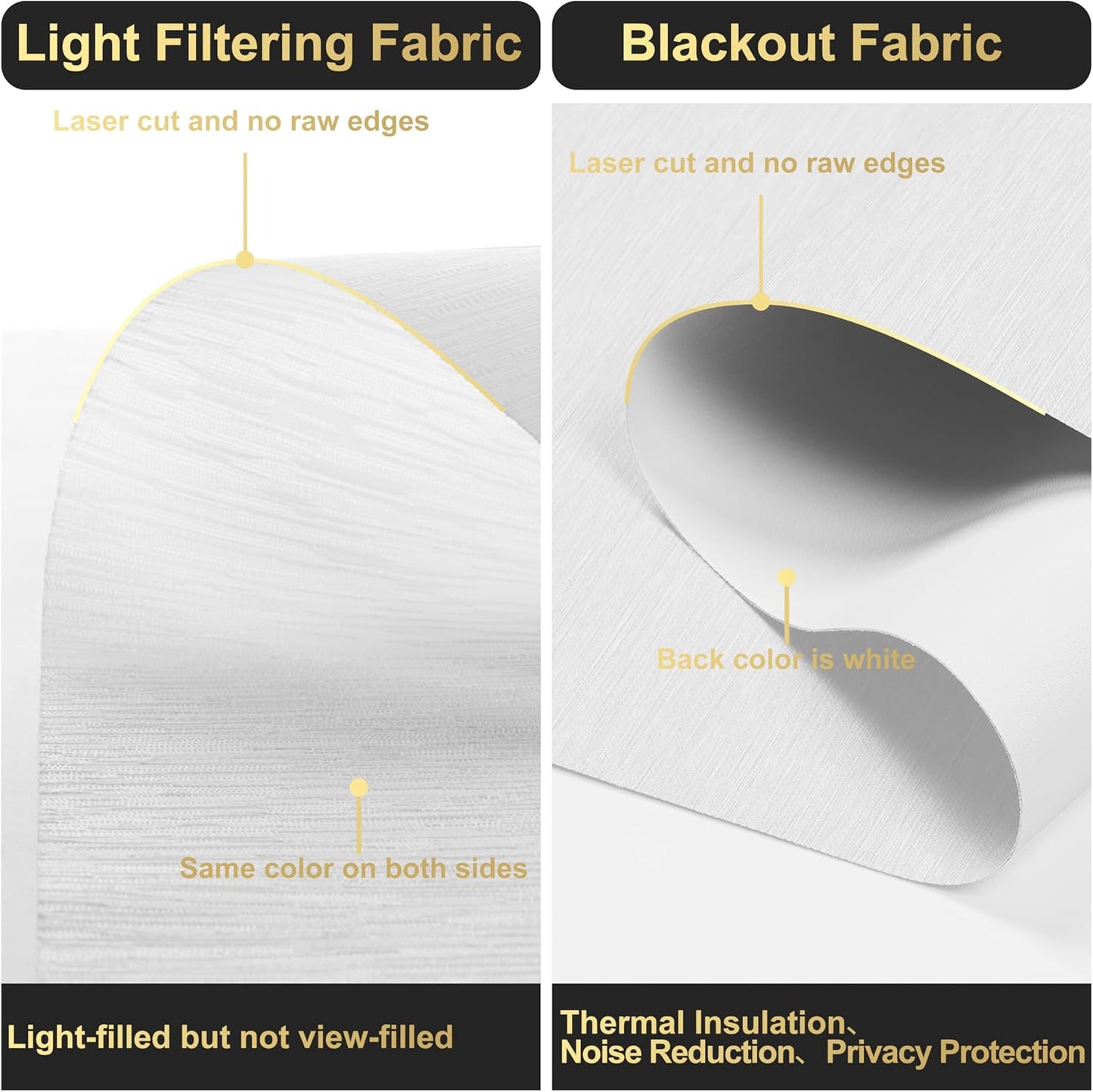 BERISSA Cordless Dual Roller Shades with Cassette Valance, Double Window Shades Blackout and Light Filtering, Day and Night for Home Office Door. Striped Jacquard White. 25 W x 56" H