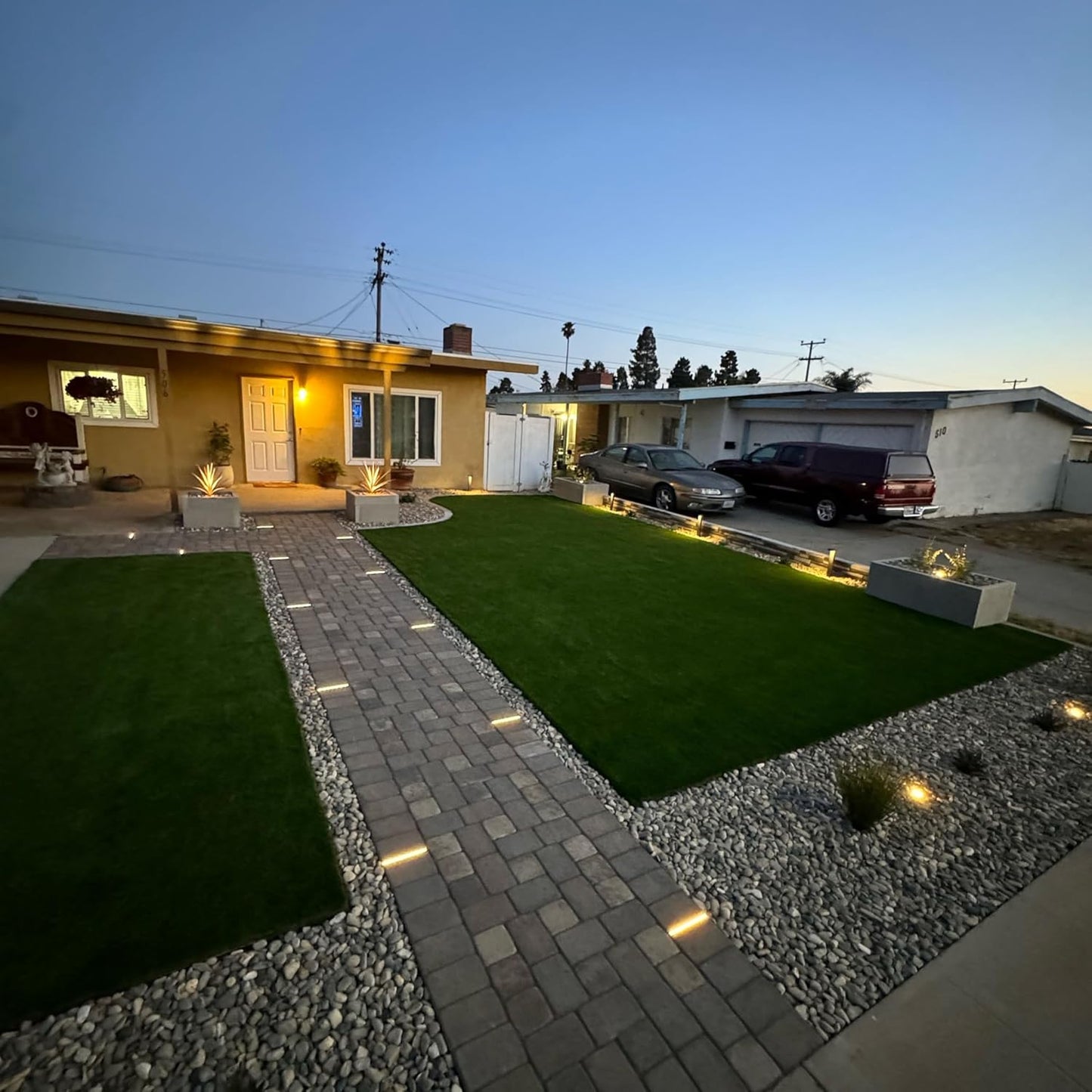 LUMENGY Paver Light Slim 0.5x9 Inch (0.55X8.85X2.2) Glare-Free Steel Brick Lighting for Pavers, Walls, Driveway & Pathway Borders 2700K Warm White, Waterproof IP67, Drive-Over Rated - 12V AC/DC