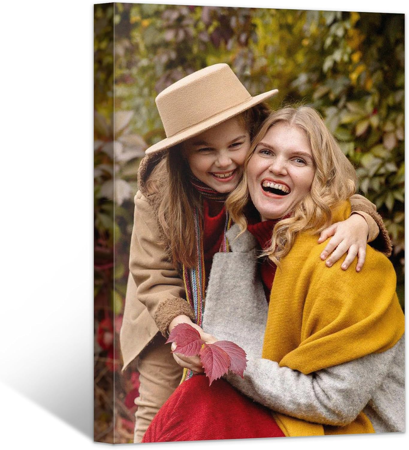 Custom Canvas Prints with Your Photos- Personalized Print Canvas Pictures, Custom Wall Art Gift for Living Room, Bedroom, Wedding Family Baby Pets Framed 8 x 12 inche