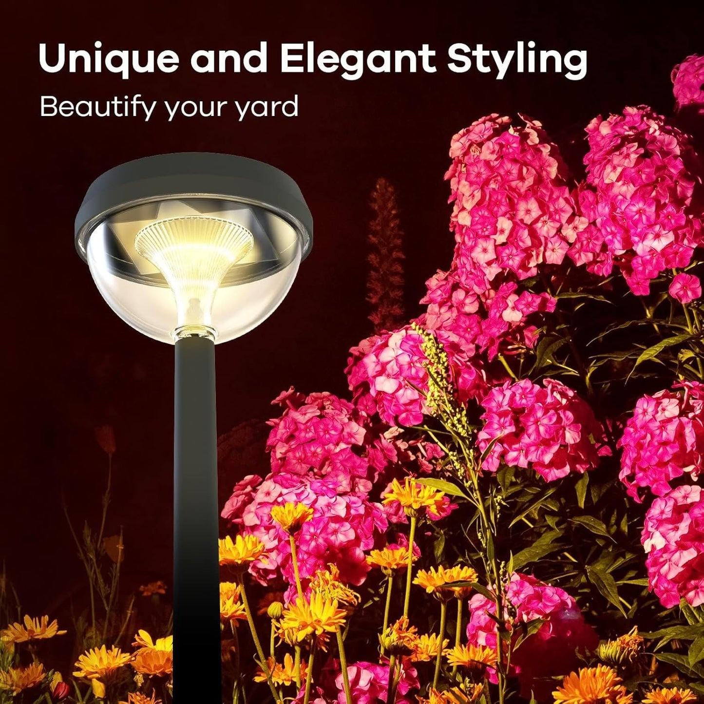 Linkind Solar Pathway Lights 8 Pack, Solar Lights Outdoor Warm White Waterproof, Adjustable Solar Powered for Walkway Yard Garden Driveway Backyard