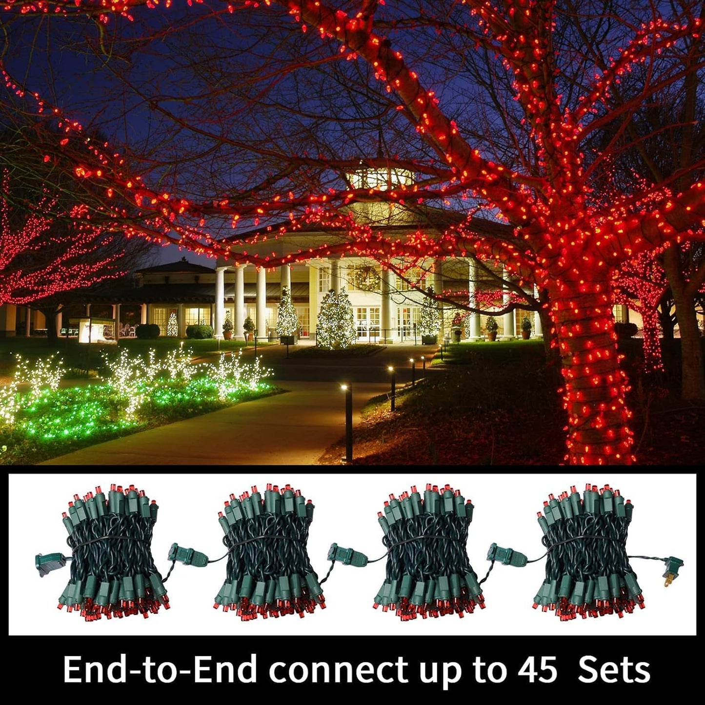 60 Count Red -String Lights - LED Christmas Lights, Mini led Lights for Indoor Outdoor Home Holiday Party Wedding Independence Day Decoration