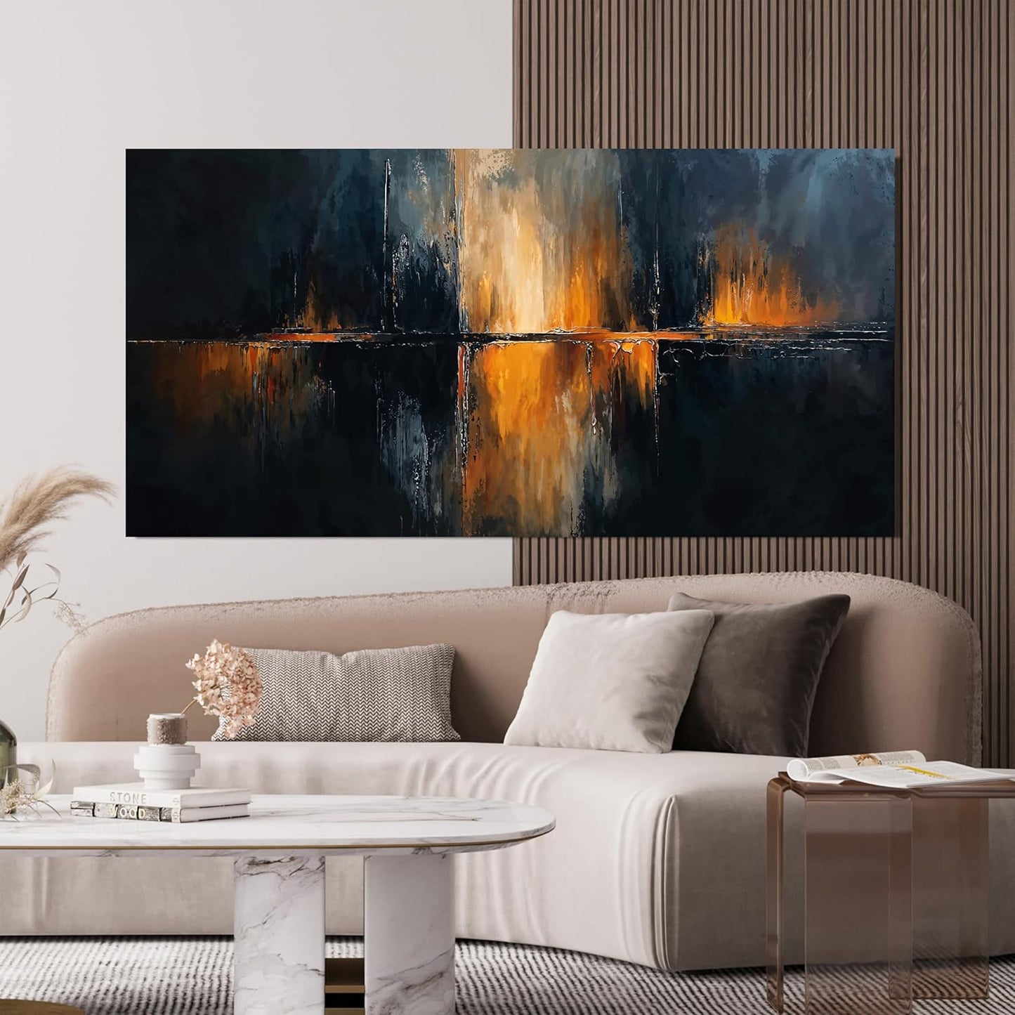 Canvas Wall Art Decor Large Black Wall Art Prints Modern Gold Wall Art Decorations Abstract Canvas Art Wall Decor Wall Art Pictures for living Room Large Artwork for Walls Home Office Decor 29"X58"