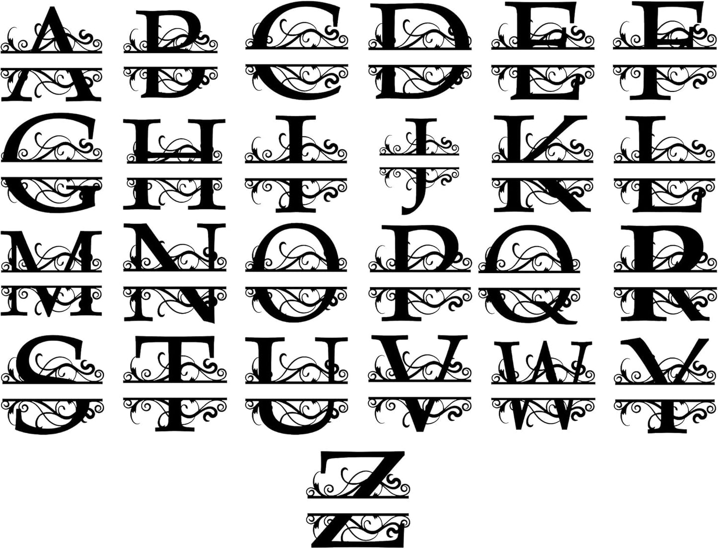 Custom Metal Last Name Monogram Sign – Personalized Wedding, Housewarming, or Outdoor Wall Decor