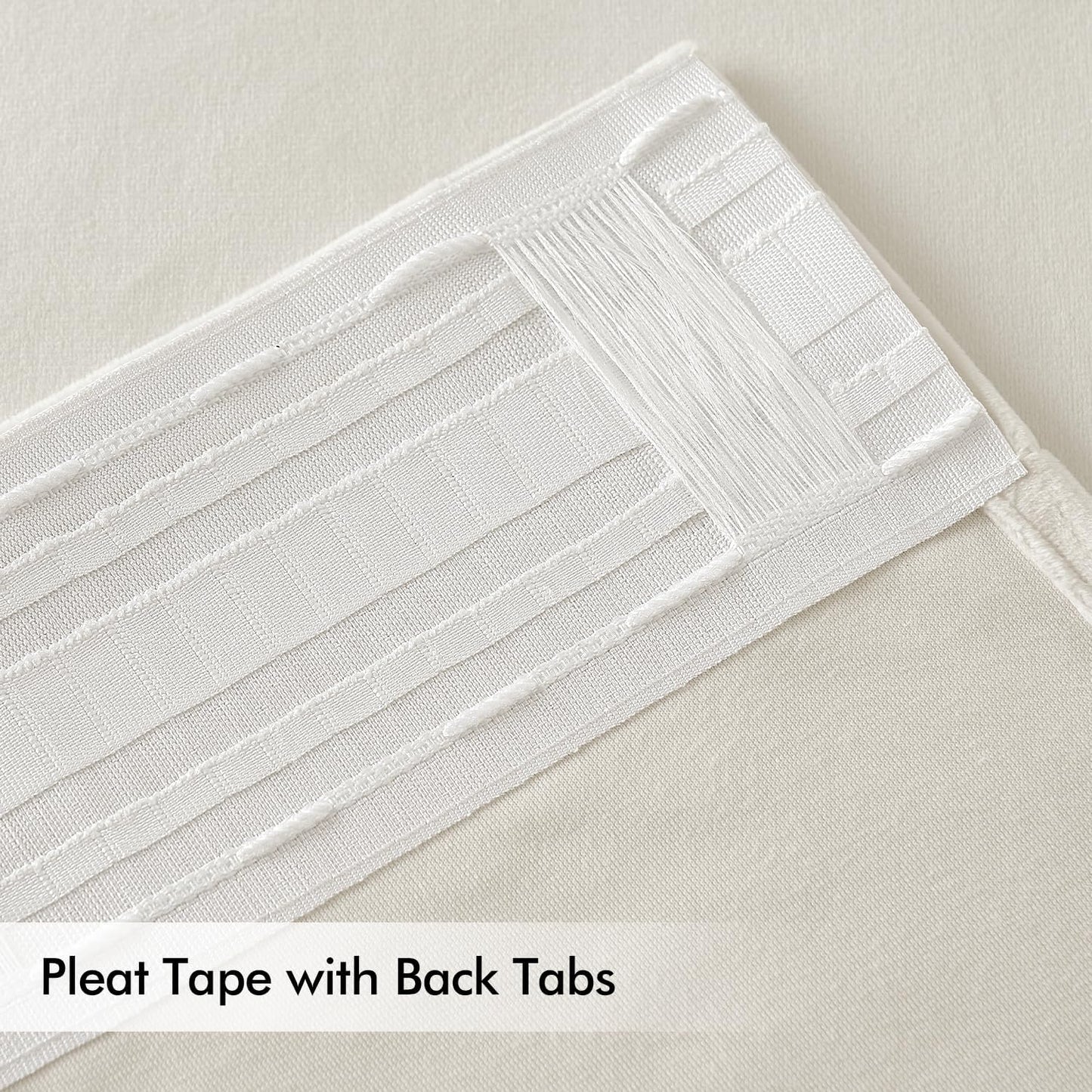 MIULEE White Velvet Curtains 96 inches Long 2 Panels - Luxury Pinch Pleated Room Darkening Window Drapes for Bedroom Living Room Thermal Insulated Super Soft, Back Tab Rod Pocket Elegant Decor